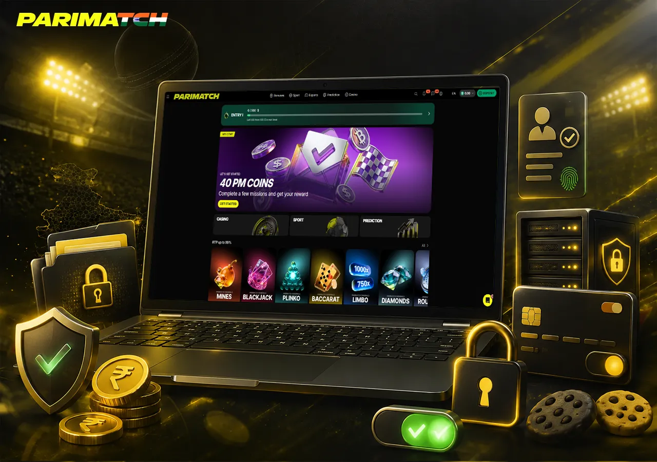 Terms and conditions on laptop with agreement document, KYC check and payout rule elements
