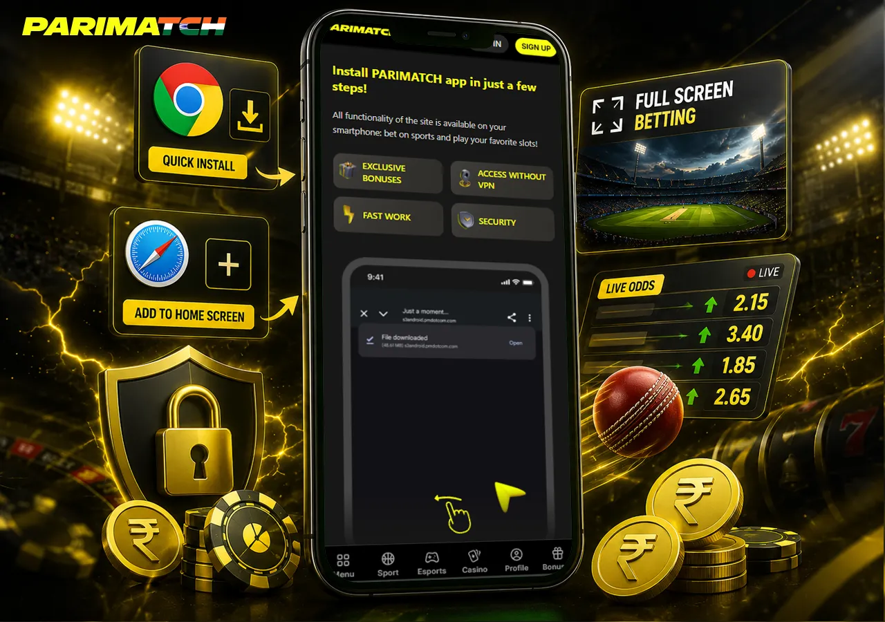 Mobile access concept with Android, iOS and fast betting launch on smartphone